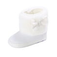 thumbnail image 1 of CYRBOKO Girls' Snow Boots, Winter Thermal Casual Non-Slip Ankle Boots White Size 5.5 (Toddler), 1 of 7