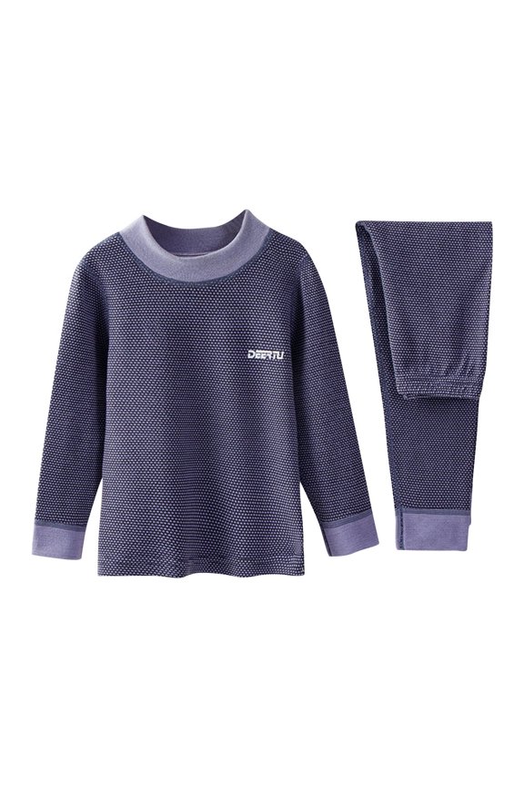 Base Layer Sets for Toddler Girls, Winter Cotton Long Sleeve Elastic Waist Underwear sets Purple Size 3-4 T