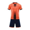 thumbnail image 1 of CYRBOKO Boy's Athletic Outfit Sets, Elastic Waist Casual Short Sleeve Quick-dry Sports T-Shirt and Shorts Orange Size 5-6 T, 1 of 4