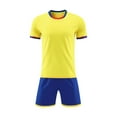 thumbnail image 1 of CYRBOKO Boy's Athletic Outfit Sets, Short Sleeve Quick-dry Crewneck Elastic Waist Sports T-Shirt with Shorts Yellow Size 8-9 T, 1 of 4
