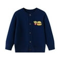 thumbnail image 1 of CYRBOKO Boy's Cardigan Sweaters, Long Sleeve Casual Knit Soft Fall Clothing Blue Size 6-7 T, 1 of 6