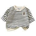 thumbnail image 1 of CYRBOKO Boy's Sweatshirts, Cotton Autumn Crew Neck Soft Long Sleeve Pullover White Size 6-7 T, 1 of 3
