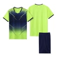 thumbnail image 1 of CYRBOKO Boys Athletic Outfit Sets 2025, Quick-dry Training Short Sleeve Elastic Waist Top and Shorts Sets Green Size 11-12 T, 1 of 4