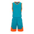 thumbnail image 1 of CYRBOKO Boys Athletic Outfit Sets, Basketball Sleeveless Elastic Waist Quick-dry Tank Top and Shorts Sky Blue Size 8-10 T, 1 of 7