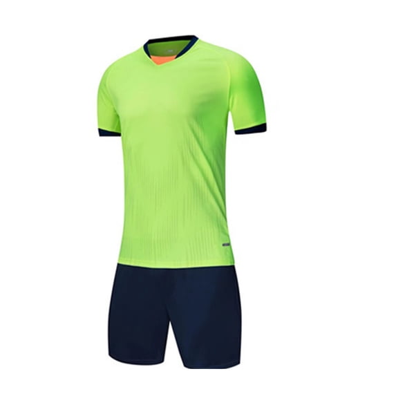 CYRBOKO Boys Athletic Outfit Sets, Lightweight Short Sleeve Elastic Waist Quick-dry Top and Shorts Sets Green Size 9-11 T