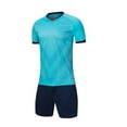 thumbnail image 1 of CYRBOKO Boys Athletic Outfit Sets, Short Sleeve Quick-dry Lightweight Elastic Waist Top and Shorts Sets Light Blue Size 14-16 T, 1 of 8