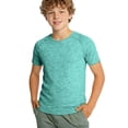 thumbnail image 1 of CYRBOKO Boys Athletic Shirts, Short Sleeve Stretchy Summer Quick-dry Kids' Activewear Tops Mint Green Size 13-14 T, 1 of 4