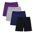 thumbnail image 1 of CYRBOKO Boys Athlrtic Shorts, Stretchy 4PC Elastic Waist Cotton Summer Shorts Multicolor Size 5-6 T, 1 of 9