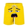thumbnail image 1 of CYRBOKO Boys Beach Shorts, Drawstring Breathable Elastic Waist Quick-dry Funny Summer Shorts Yellow Size 5-6 T, 1 of 3