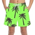 thumbnail image 1 of CYRBOKO Boys Beach Shorts, Drawstring Elastic Waist Quick-dry Summer Surfing Swim Trunks Green Size 10-12 T, 1 of 8