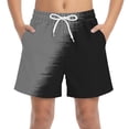 thumbnail image 1 of CYRBOKO Boys Beach Shorts, Vacation Summer Quick-dry Elastic Waist Drawstring Swim Trunks Gray Size 4-15 T, 1 of 8