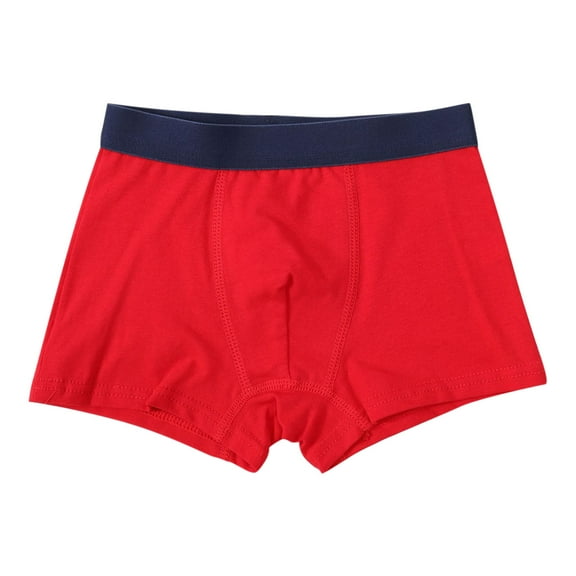 CYRBOKO Boys'Boxers, Cotton Comfy Elastic Waist Soft Boys Underwear Wine Size 10-11 T