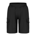 thumbnail image 1 of CYRBOKO Boys' Cargo Shorts, Casual Elastic Waist Pockets-Baggy Gift Summer Shorts Black Size 4-5 T, 1 of 6
