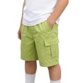 thumbnail image 1 of CYRBOKO Boys Cargo Shorts, Waterproof Cooling Quick Dry Multi-Pockets Outdoor Bottoms Green Size 4 T, 1 of 7