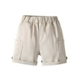 thumbnail image 1 of CYRBOKO Boys Casual Shorts, Elastic Waist Comfy Summer Breathable Shorts with Pockets Beige Size 7-8 T, 1 of 3