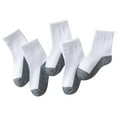 thumbnail image 1 of CYRBOKO Boys Crew Socks, Casual Cotton 5 Pairs Soft Athletic Socks Gray Size 9-12 T, 1 of 8