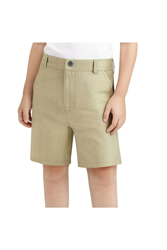 Boys Dress Shorts, Casual Summer Comfy Formal Suit Shorts Khaki Size 12 T