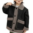 thumbnail image 1 of CYRBOKO Boys Faux Leather Jackets, Fleece Lined Long Sleeve Thermal Full Zip Winter Outerwear Black Size 10-11 T, 1 of 6