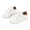 thumbnail image 1 of CYRBOKO Boys Flat Sneakers, Hook&Loop Non-Slip Holiday Casual Athletic Shoes White Size 12 (Little Kids), 1 of 4