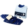 thumbnail image 1 of CYRBOKO Boys Fleece Pajama Sets, Cotton Fall Thermal Long Sleeve Sleepwear Sets Dark Blue Size 9-11 T, 1 of 2