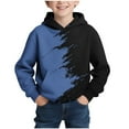 thumbnail image 1 of CYRBOKO Boys Graphic Hoodies, Casual Long Sleeve Thermal Fall&Winter Pullover Sweatshirts Blue Size 9-10 T, 1 of 7