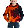 thumbnail image 1 of CYRBOKO Boys Graphic Hoodies, Thermal Long Sleeve Party Casual Sweatshirts for Kids Orange Size 13-14 T, 1 of 7