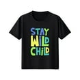 thumbnail image 1 of CYRBOKO Boys Graphic Tees, Crewneck Cotton Summer Casual Short Sleeved Top Black Size 6 T, 1 of 3