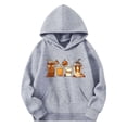 thumbnail image 1 of CYRBOKO Boys' Halloween Hooded Sweatshirts, Casual Party Long Sleeve Loose Fit Tops with Pocket Gray Size 11-12 T, 1 of 2