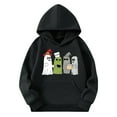 thumbnail image 1 of CYRBOKO Boys' Halloween Hooded Sweatshirts, Loose Fit Fall Casual Long Sleeve Pullover with Pocket Black Size 10 T, 1 of 2