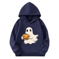 thumbnail image 1 of CYRBOKO Boys Halloween Hoodies, Long Sleeve Lightwewight Loose Fit Casual Fall Sweatshirts Navy Size 9-10 T, 1 of 4