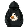 thumbnail image 1 of CYRBOKO Boys Halloween Hoodies, Loose Fit Lightwewight Long Sleeve Casual Fall Sweatshirts Black Size 11-12 T, 1 of 5