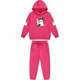 thumbnail image 1 of CYRBOKO Boys Graphic Outfit Sets, Drawstring Holiday Elastic Waist Hooded Long Sleeve Fall Sweatshirt Sets Hot Pink Size 8-9 T, 1 of 3