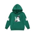 thumbnail image 1 of CYRBOKO Boys Halloween Outfit Sets, Holiday Hooded Long Sleeve Drawstring Elastic Waist Fall Sweatshirt Sets Army Green Size 8-9 T, 1 of 3