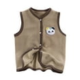 thumbnail image 1 of CYRBOKO Boys Inner Vests, Sleeveless Button Thermal Inner Fall Clothing Coffee Size 8-10 T, 1 of 3