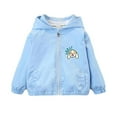 thumbnail image 1 of CYRBOKO Boys' Jeckets, 2025 Long Sleeve Lightweight Zip up Hooded Outerwear Blue Size 9-10 T, 1 of 5