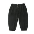 thumbnail image 1 of CYRBOKO Boys Long Pants, Mosquito-proof Thin Summer Elastic Waist Jogger Pants Black Size 10-11 T, 1 of 3