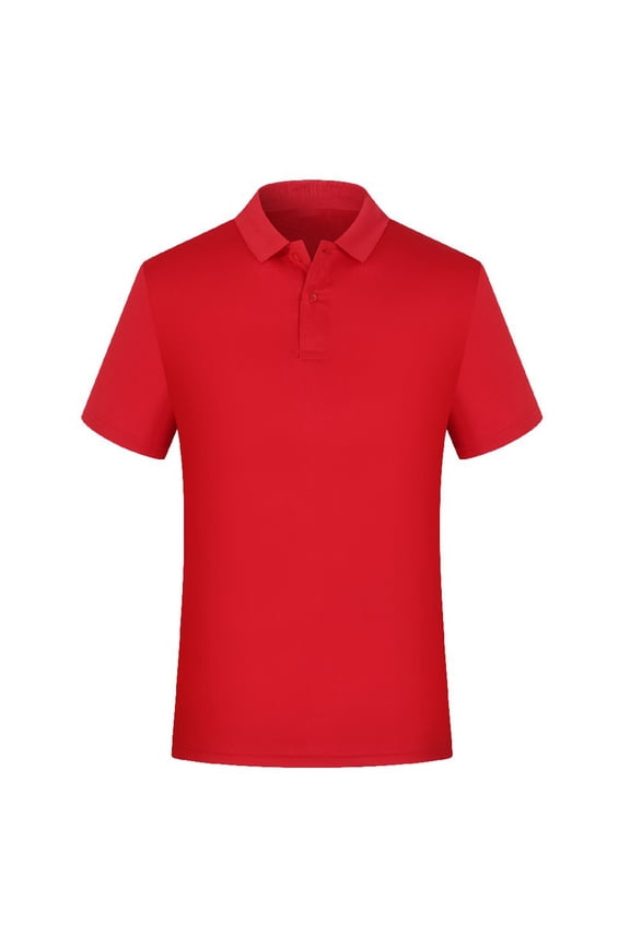 Boys Polos, Short Sleeve Quick-dry Casual Summer Athletic Tops Red Size 7-8 T