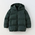 thumbnail image 1 of CYRBOKO Boys Puffer Jackets, Casual Long Sleeve Full Zip Thermal Winter Coats Green Size 9-10 T, 1 of 4