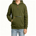 thumbnail image 1 of CYRBOKO Boys Pullover Hoodies with Zipper, Fall Winter Warm Casual Long Sleeve Hooded Sweatshirts Boys Tops Army Green Size 11-12 T, 1 of 6