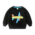 thumbnail image 1 of CYRBOKO Boys Pullover Sweatshirts, Holiday Cotton Long Sleeve Crew Neck Grils Clothes Black Size 9-10 T, 1 of 2