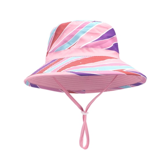 CYRBOKO Boys' Sun Cap, Size Adjustable Ventilated Pure Cotton UV Protection Outdoor Cap Pink Size 1 T