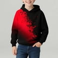 thumbnail image 1 of CYRBOKO Boys Sweatshirts, Casual Long Sleeve Gradient Printed Hooded Pullover Tops Red Size 3-14 T, 1 of 7