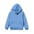 thumbnail image 1 of CYRBOKO Boys Sweatshirts, Gift Long Sleeve Casual Crew Neck Hoodies with Pockets Light Blue Size 4-14 T, 1 of 7