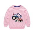 thumbnail image 1 of CYRBOKO Boys Sweatshirts, Long Sleeve Cotton Casual Crew Neck Grils Clothes Pink Size 5-6 T, 1 of 3