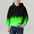 thumbnail image 1 of CYRBOKO Boys Sweatshirts, Long Sleeve Pullover Gradient Casual Hoodies for Kids Green Size 9-10 T, 1 of 7