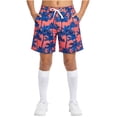 thumbnail image 1 of CYRBOKO Boys Swim Trunks, Drawstring Seaside Quick-dry Elastic Waist Summer Beach Shorts Purple Size 12-13 T, 1 of 6