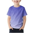thumbnail image 1 of CYRBOKO Boys T-shirts, Summer Gradient Color Short Sleeve Casual Sports Tee Light Blue Size 9-10 T, 1 of 4