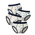 thumbnail image 1 of CYRBOKO Briefs for Boys, Stretchy Elastic Waist Cotton 4PC Boys Underwear White Size 6 T, 1 of 3