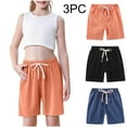 thumbnail image 1 of CYRBOKO Casual Shorts for Toddler Boys, Running Drawstring 3 Pieces Elastic Waist Summer Shorts Orange Size 2-3T, 1 of 9