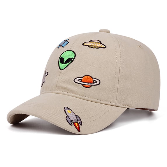 CYRBOKO Cotton, Breathable Soft Top Adjustable Cotton Baseball Caps for Kids Beige Size 2-6 T